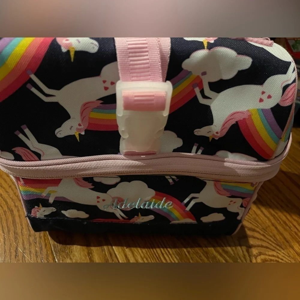 Pottery Barn Kids Unicorn Lunchbox Adelaide 9”x5.5”x9”